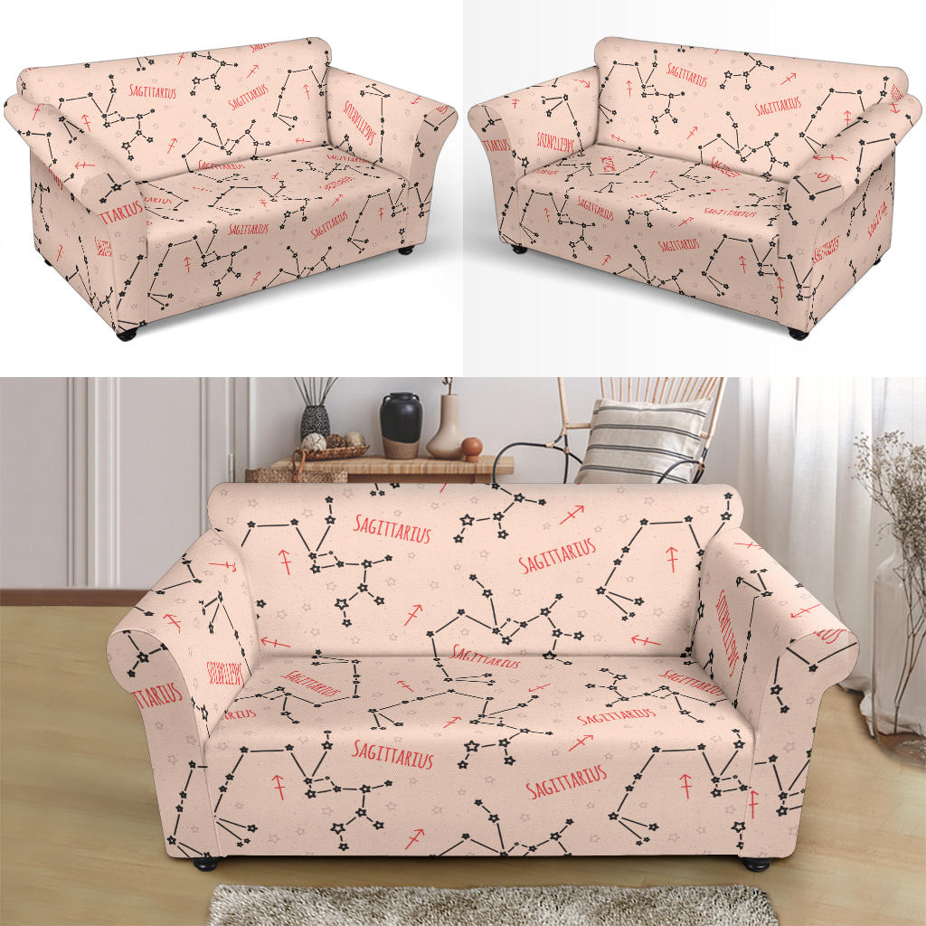 Sagittarius Star Print Design LKS302 Loveseat Couch Slipcover