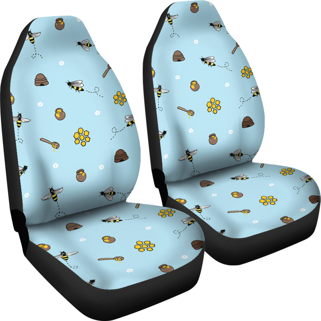 Honey Bee Print Design LKS307 Car Seat Covers