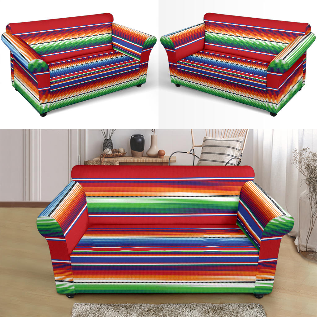 Serape Print Design LKS304 Loveseat Couch Slipcover
