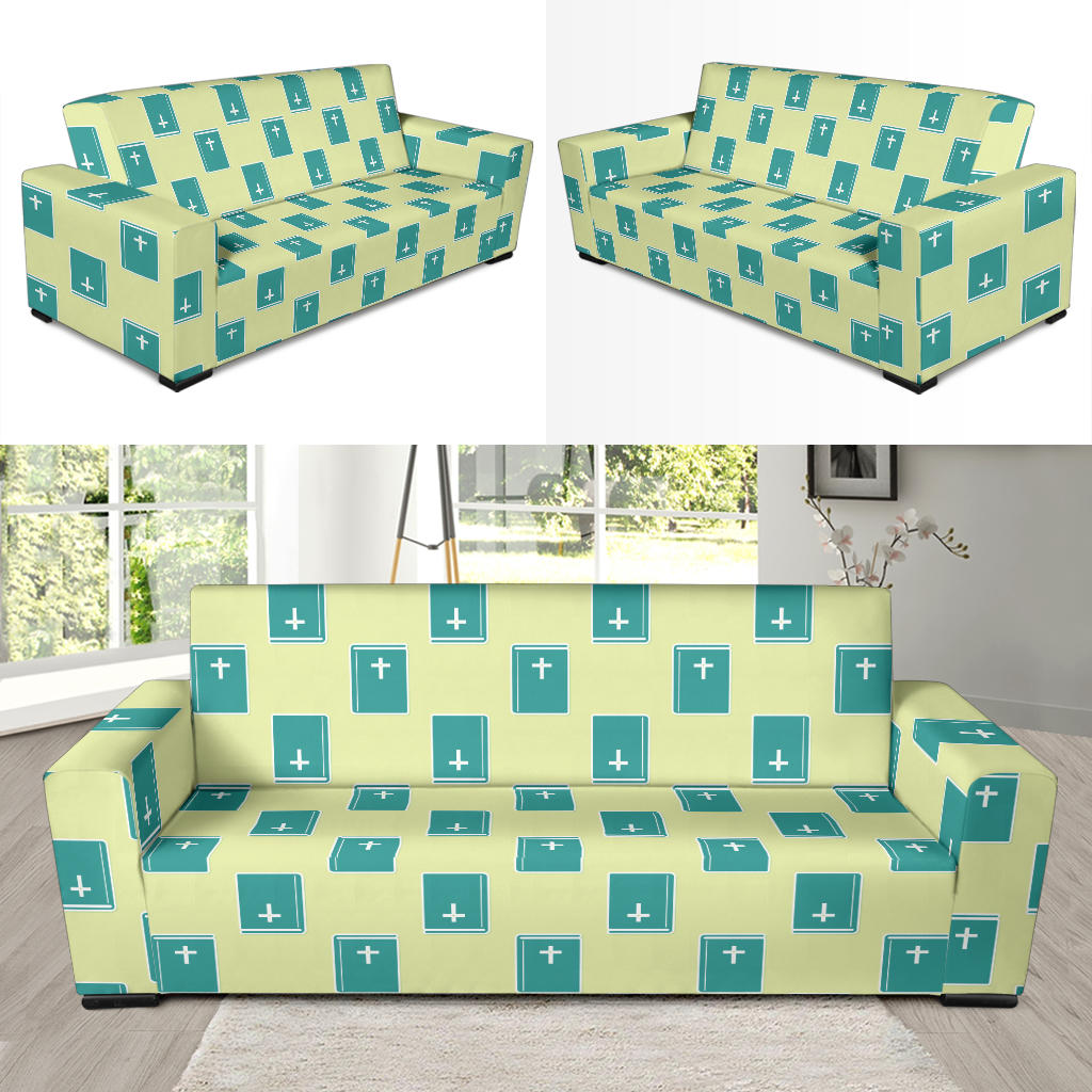 Bible Pattern Print Design 04 Sofa Slipcover