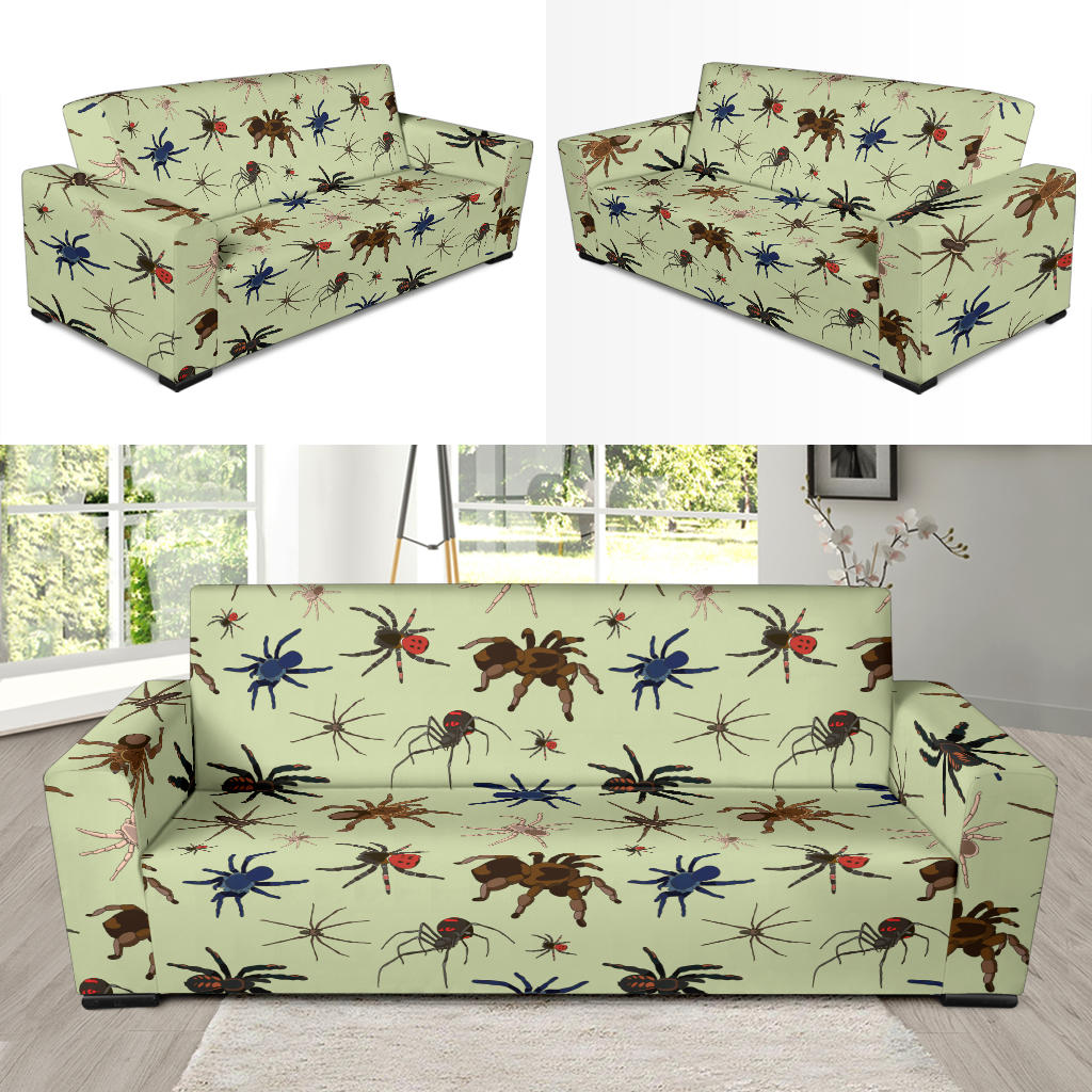 Tarantula Pattern Print Design 02 Sofa Slipcover