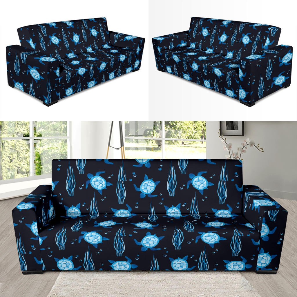 Sea Turtle Print Design LKS3013 Sofa Slipcover