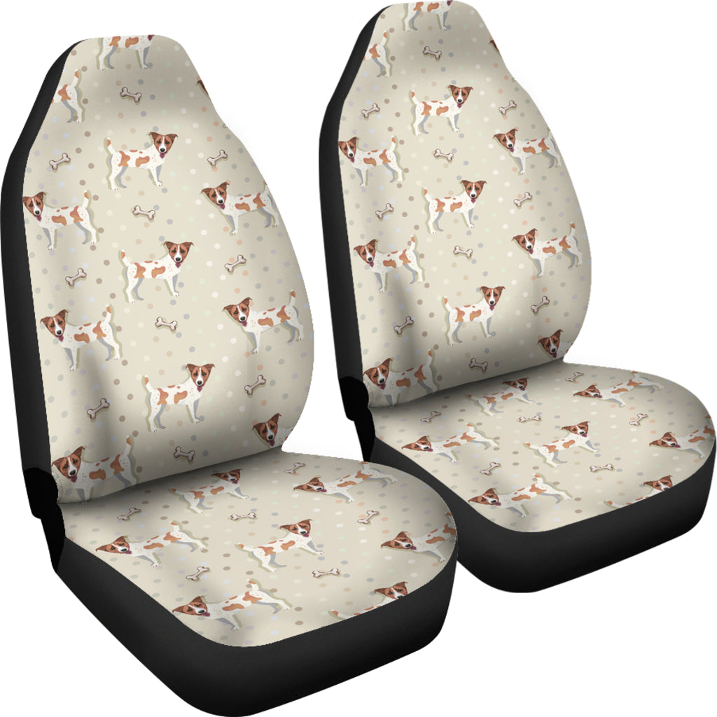 Russell Terriers With Bone Print Design LKS302 Car Seat Covers