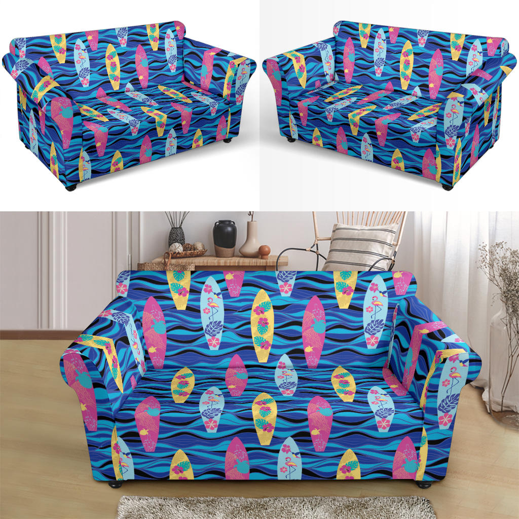 Surfboard Print Design LKS304 Loveseat Couch Slipcover