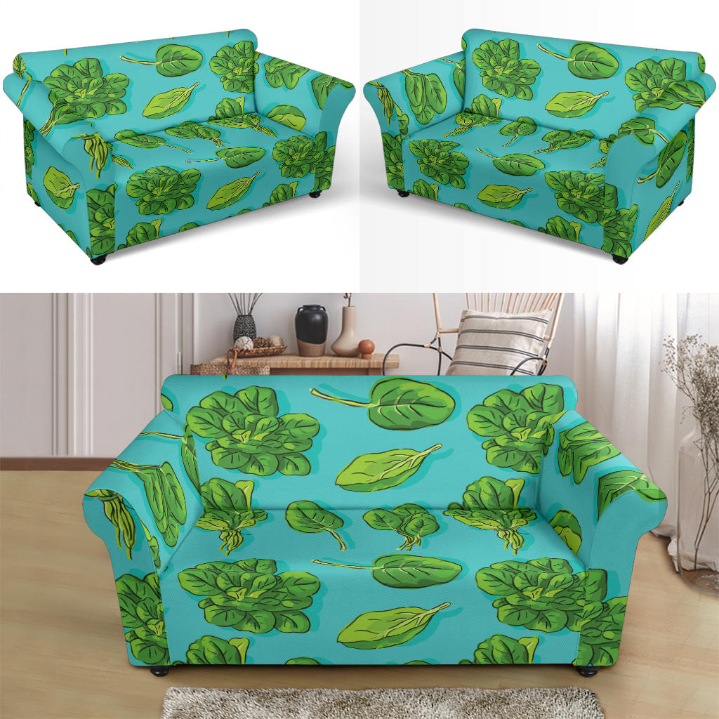 Spinach Print Design LKS301 Loveseat Couch Slipcover
