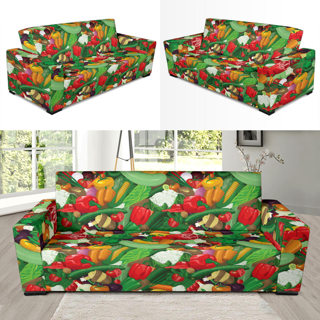 Salad Mix Vegetableprint Design LKS301 Sofa Slipcover