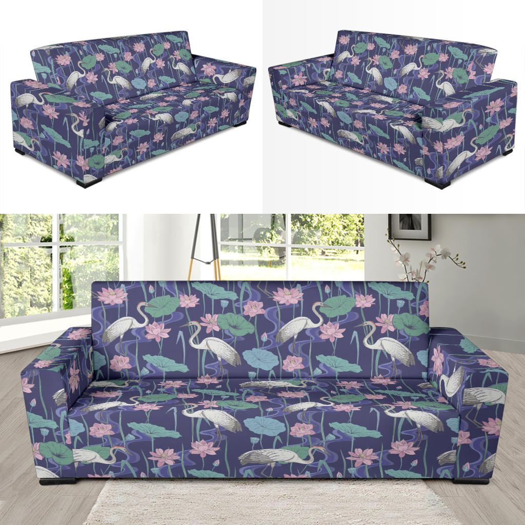 Water Lily Print Design LKS306 Sofa Slipcover