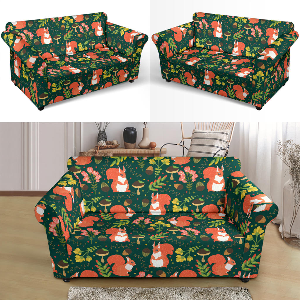 Squirrel Print Design LKS302 Loveseat Couch Slipcover