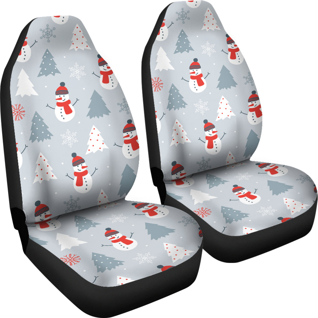 Snowman Print Design LKS302 Car Seat Covers