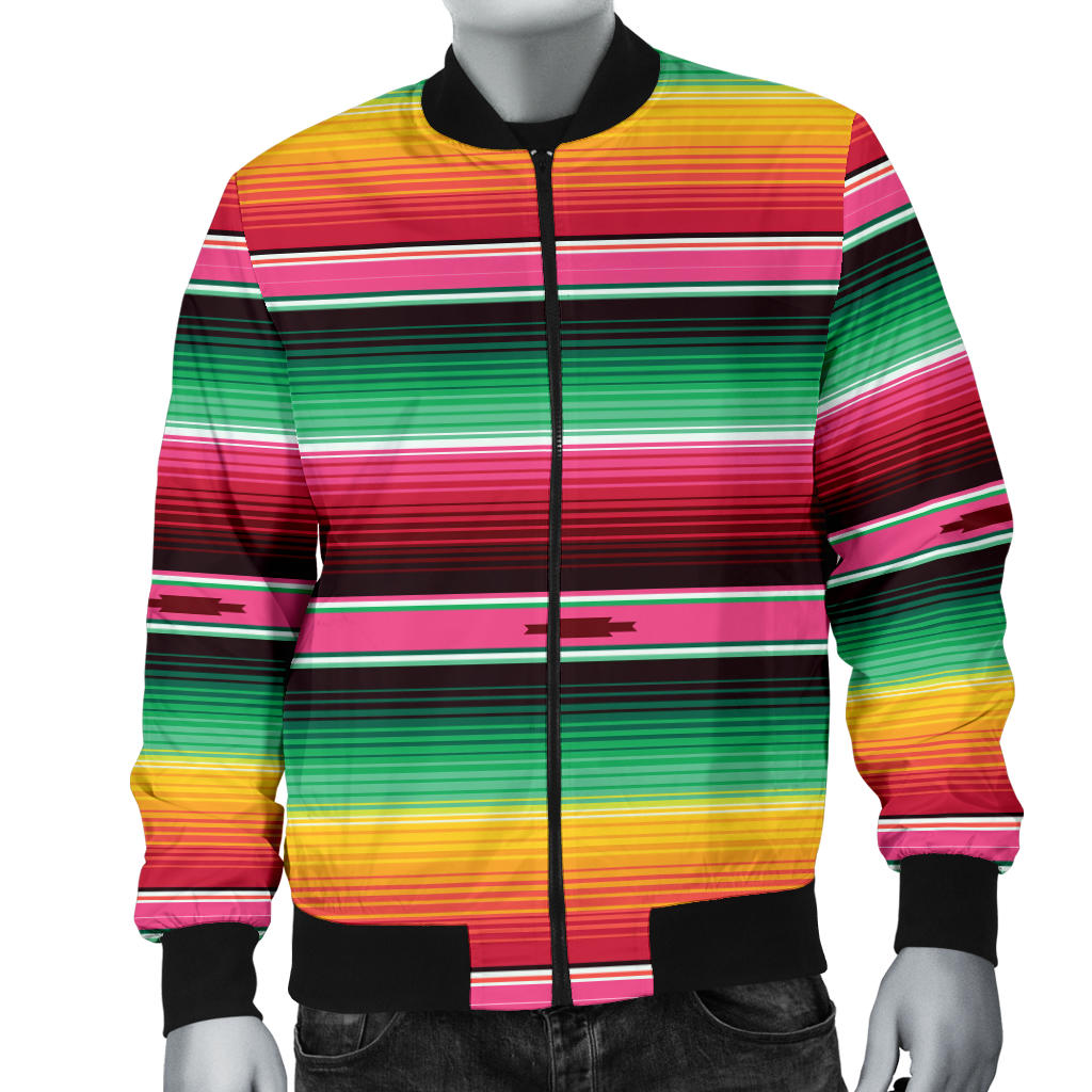 Mexican Blanket Classic Print Pattern Men Bomber Jacket
