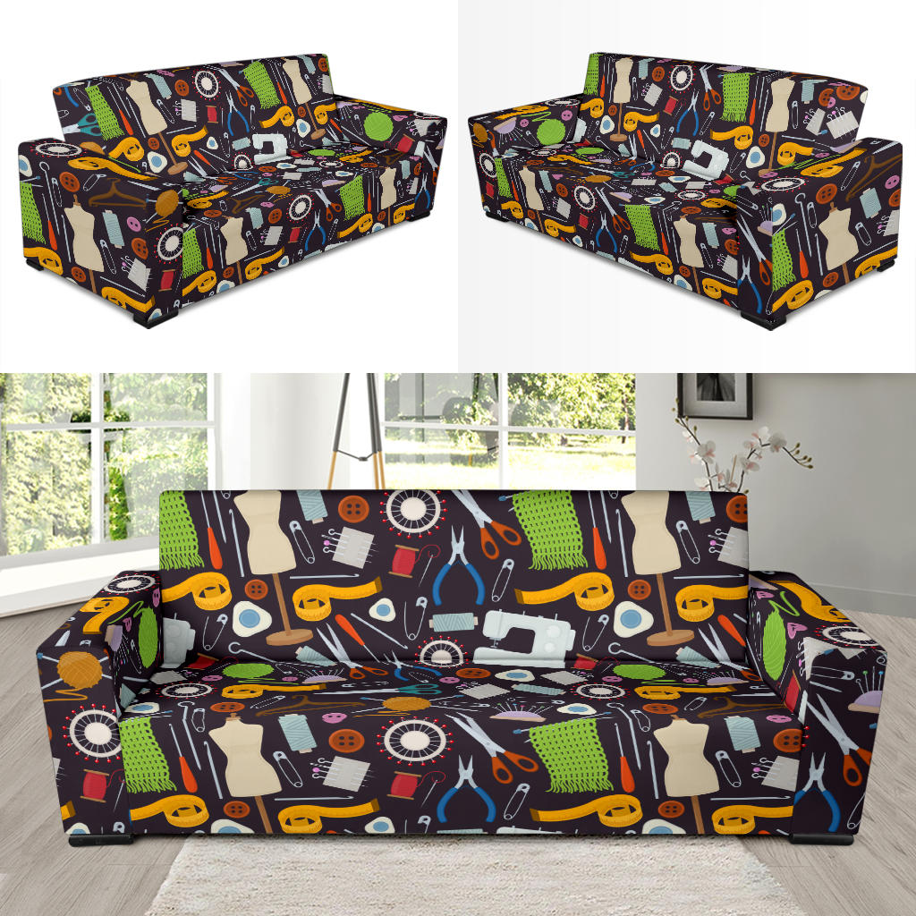 Sewing Equipment Print Design LKS308 Sofa Slipcover