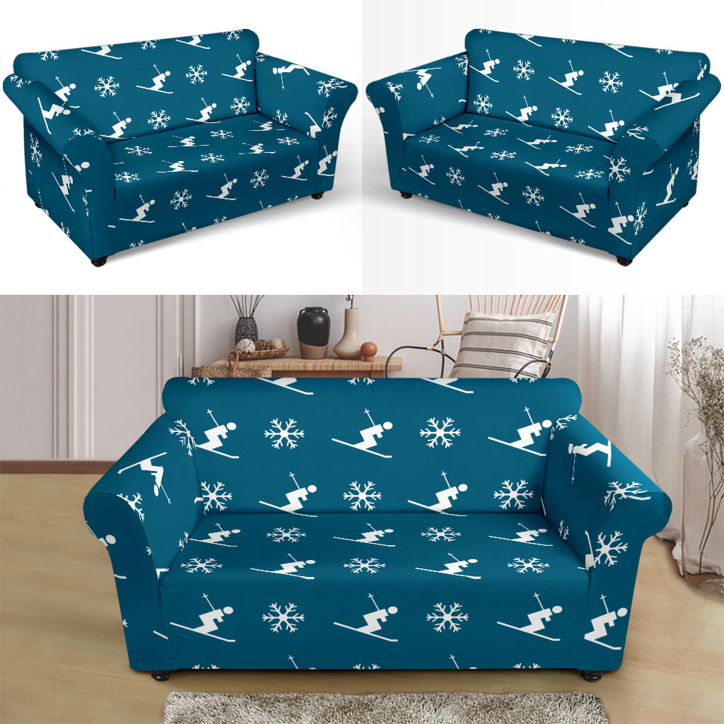 Ski Print Design LKS301 Loveseat Couch Slipcover