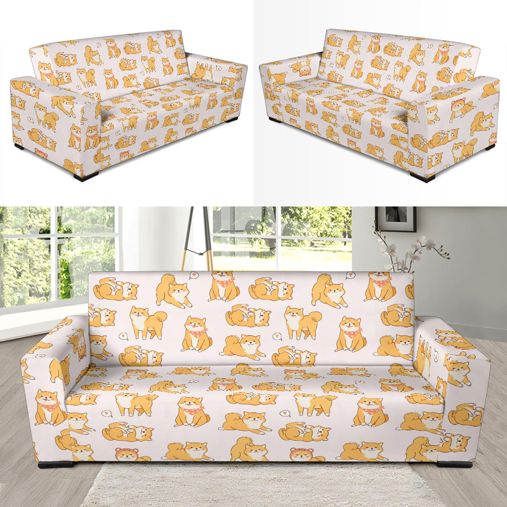Shiba Inu Print Design LKS308 Sofa Slipcover
