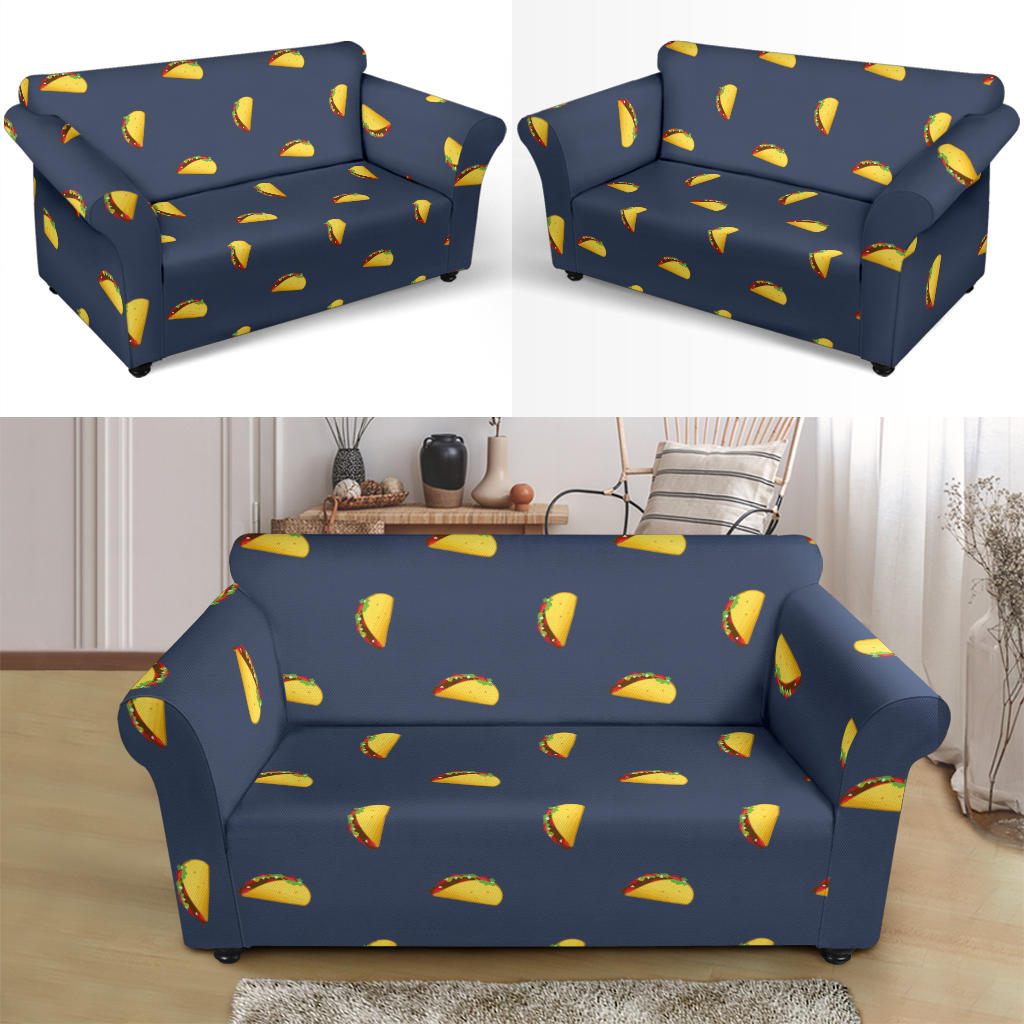 Taco Print Design LKS305 Loveseat Couch Slipcover
