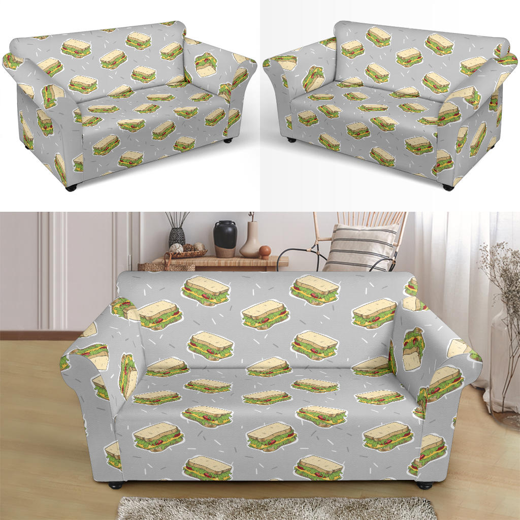 Sandwich Print Design LKS304 Loveseat Couch Slipcover