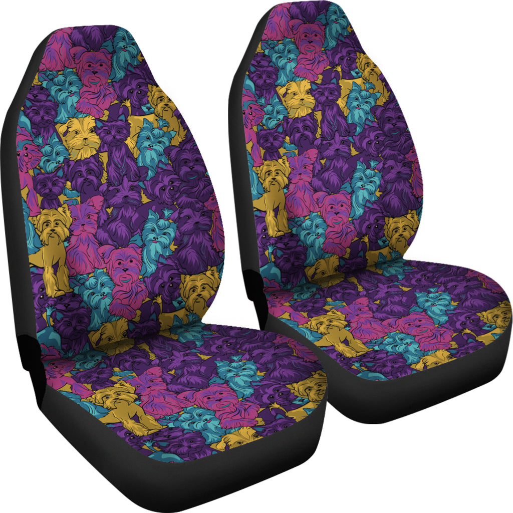 Yorkshire Terriers Print Design LKS3010 Car Seat Covers
