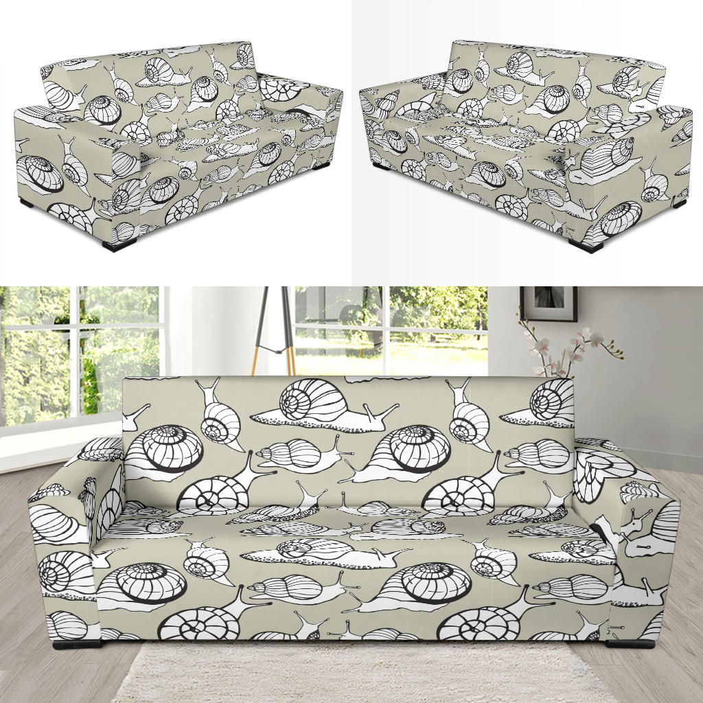 Snail Pattern Print Design 03 Sofa Slipcover
