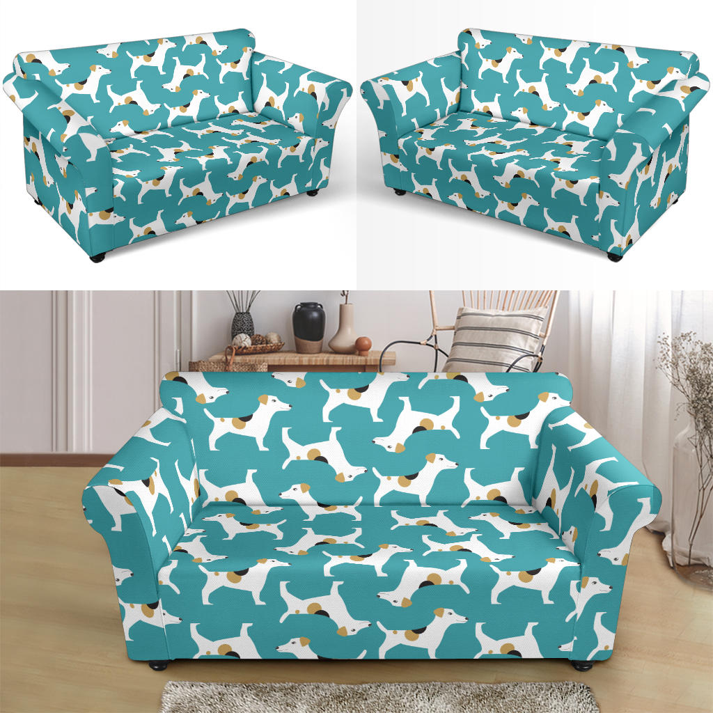 Russell Terriers Print Design LKS301 Loveseat Couch Slipcover