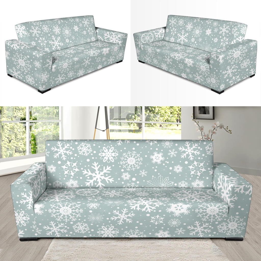 Snowflake Print Design LKS303 Sofa Slipcover
