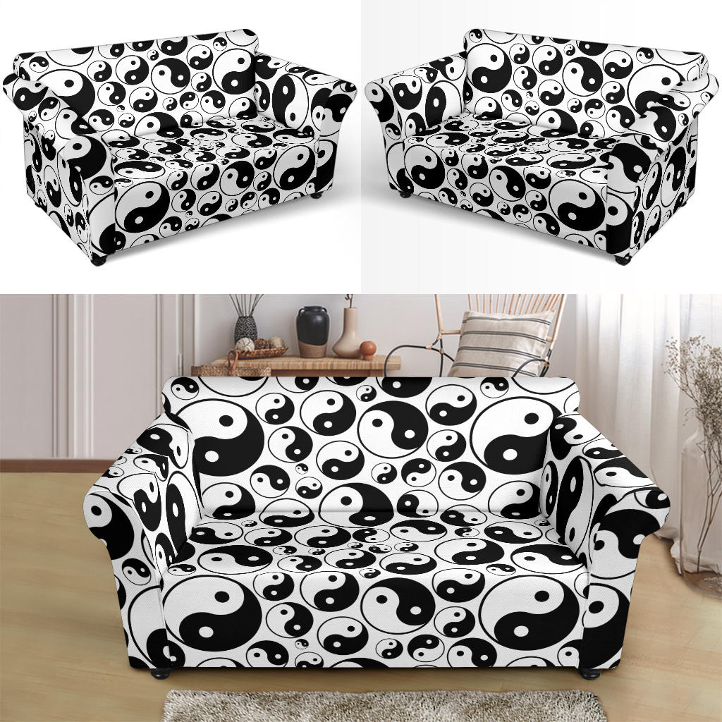 Yin Yang Print Design LKS302 Loveseat Couch Slipcover