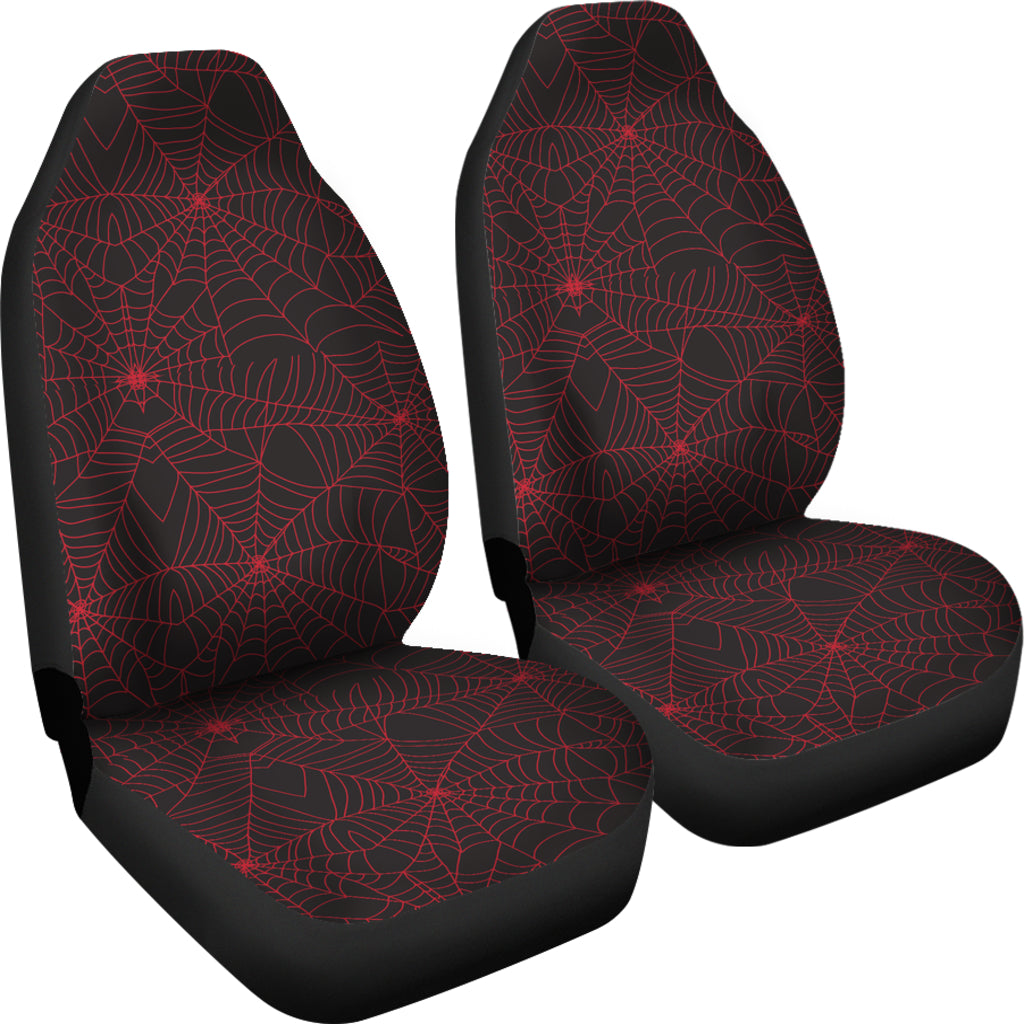 Spider Web Red Print Design LKS302 Car Seat Covers