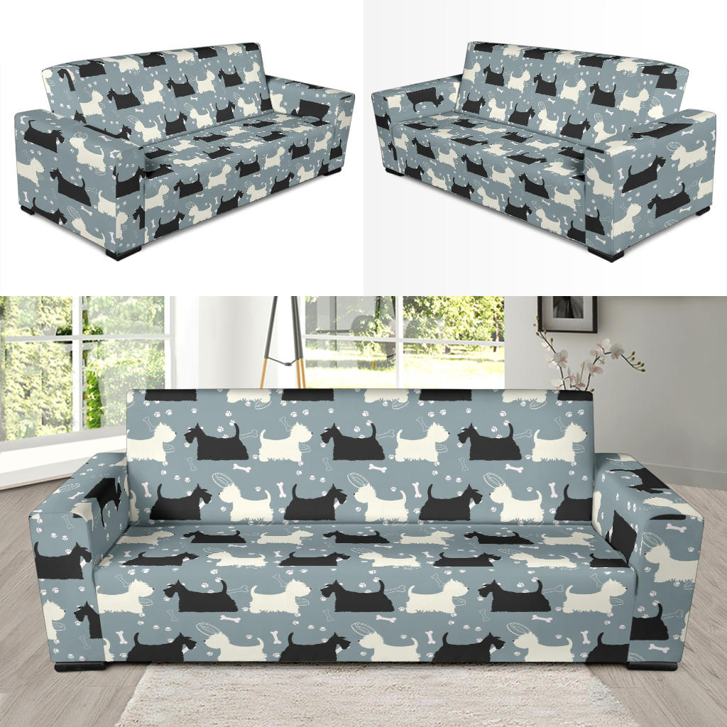 Scottish Terriers Print Design LKS301 Sofa Slipcover