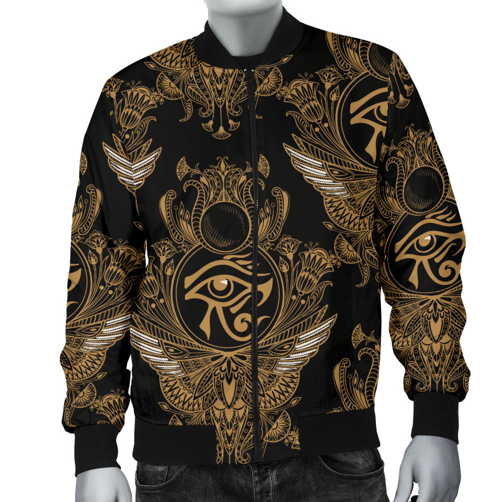 Eye of Horus Mandala Style Men Bomber Jacket