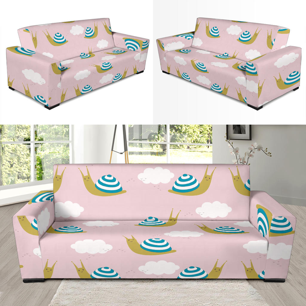 Snail Pattern Print Design 02 Sofa Slipcover