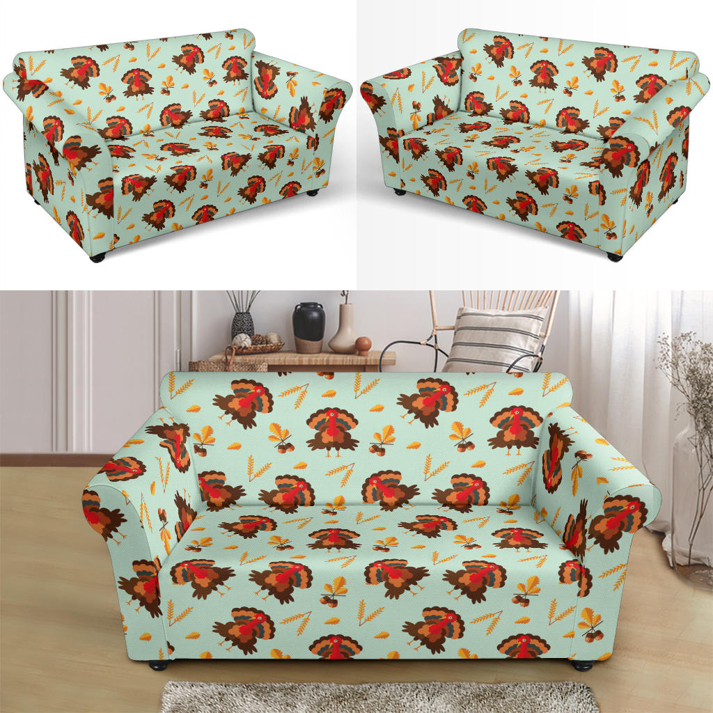 Thanksgiving Print Design LKS309 Loveseat Couch Slipcover