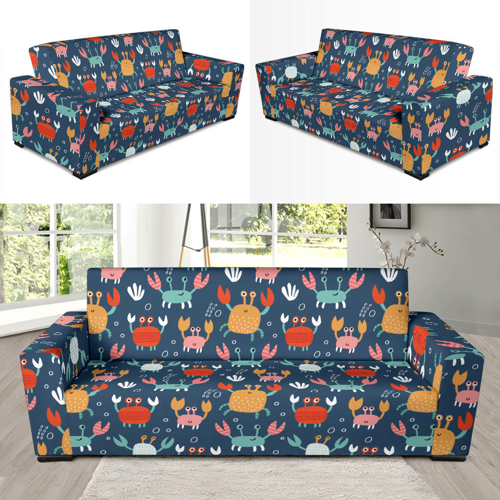 Crab Pattern Print Design 05 Sofa Slipcover