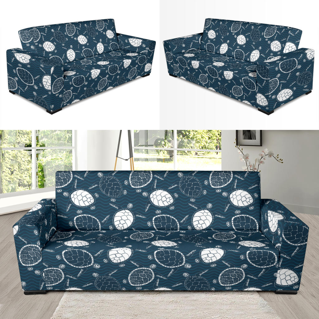 Sea Turtle Print Design LKS3015 Sofa Slipcover