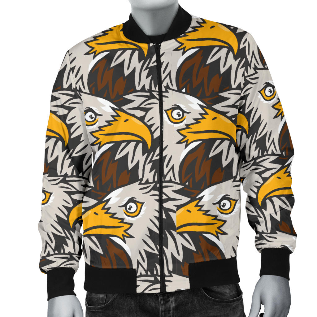 Eagles Head Pattern Men Bomber Jacket