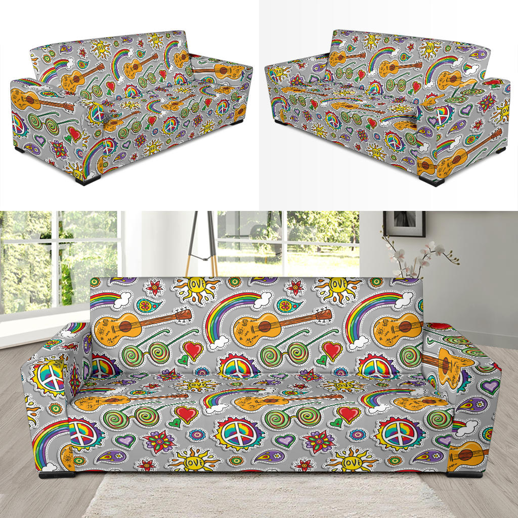 Hippie Print Design LKS306 Sofa Slipcover