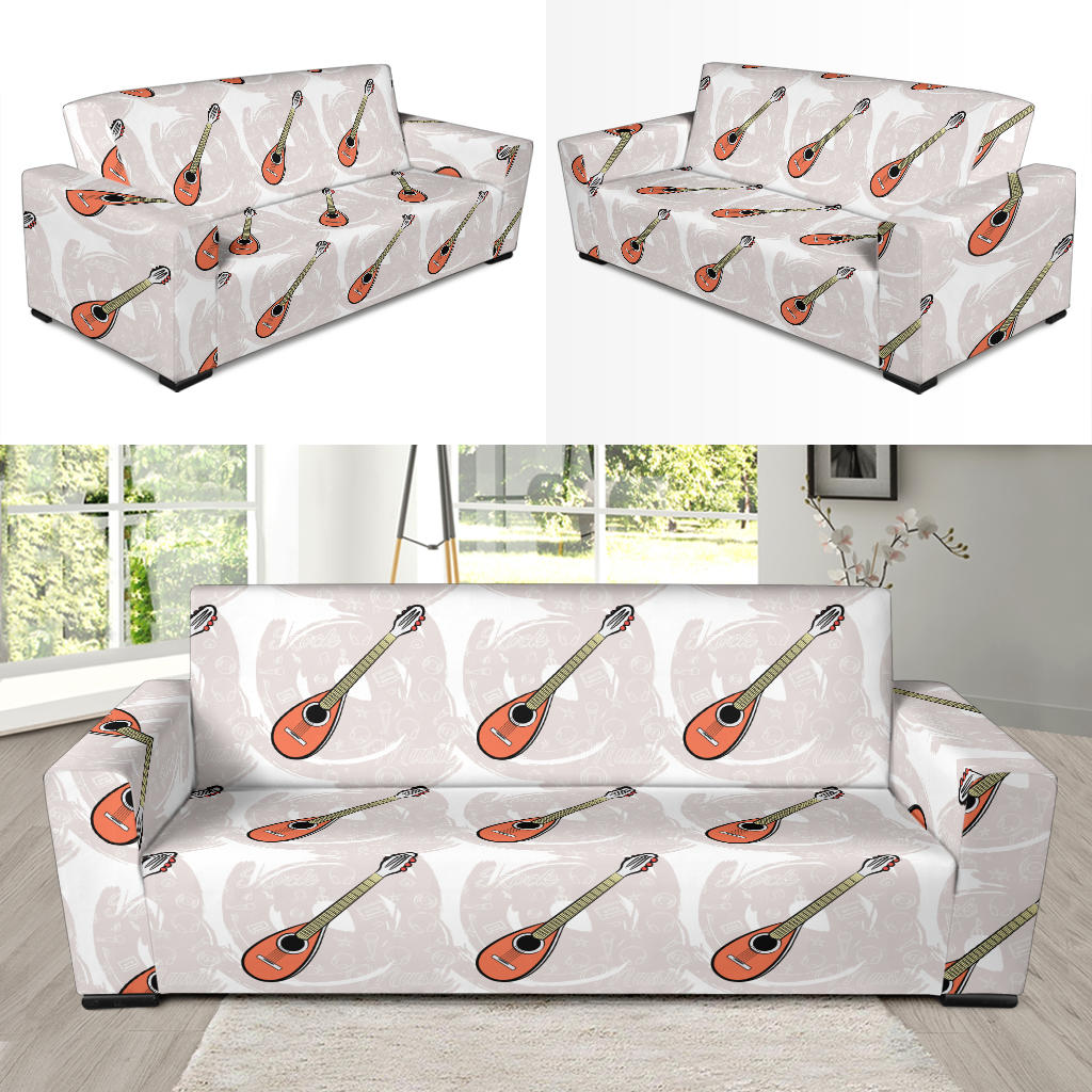 Mandolin Pattern Print Design 03 Sofa Slipcover