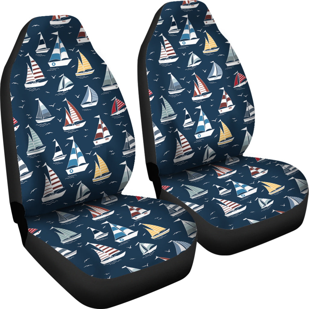 Sailboat Print Design LKS306 Car Seat Covers