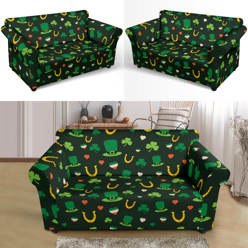 Shamrock Print Design LKS308 Loveseat Couch Slipcover