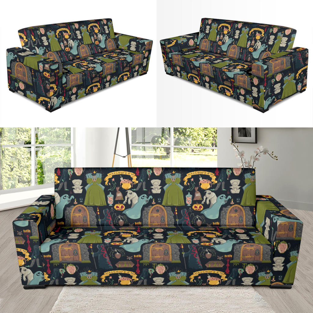 Creepy Halloween Print Design LKS304 Sofa Slipcover