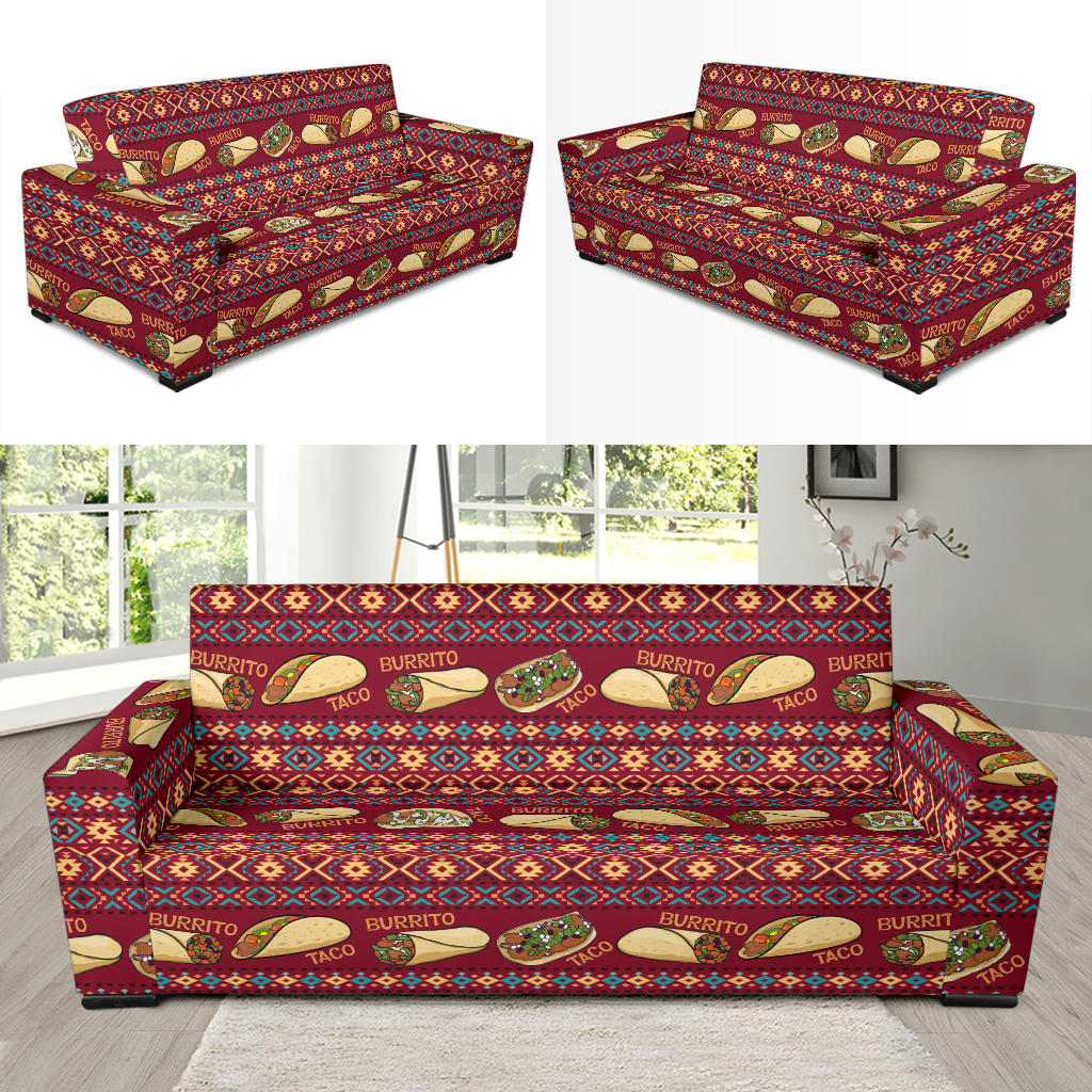 Burrito Taco Print Design LKS302 Sofa Slipcover