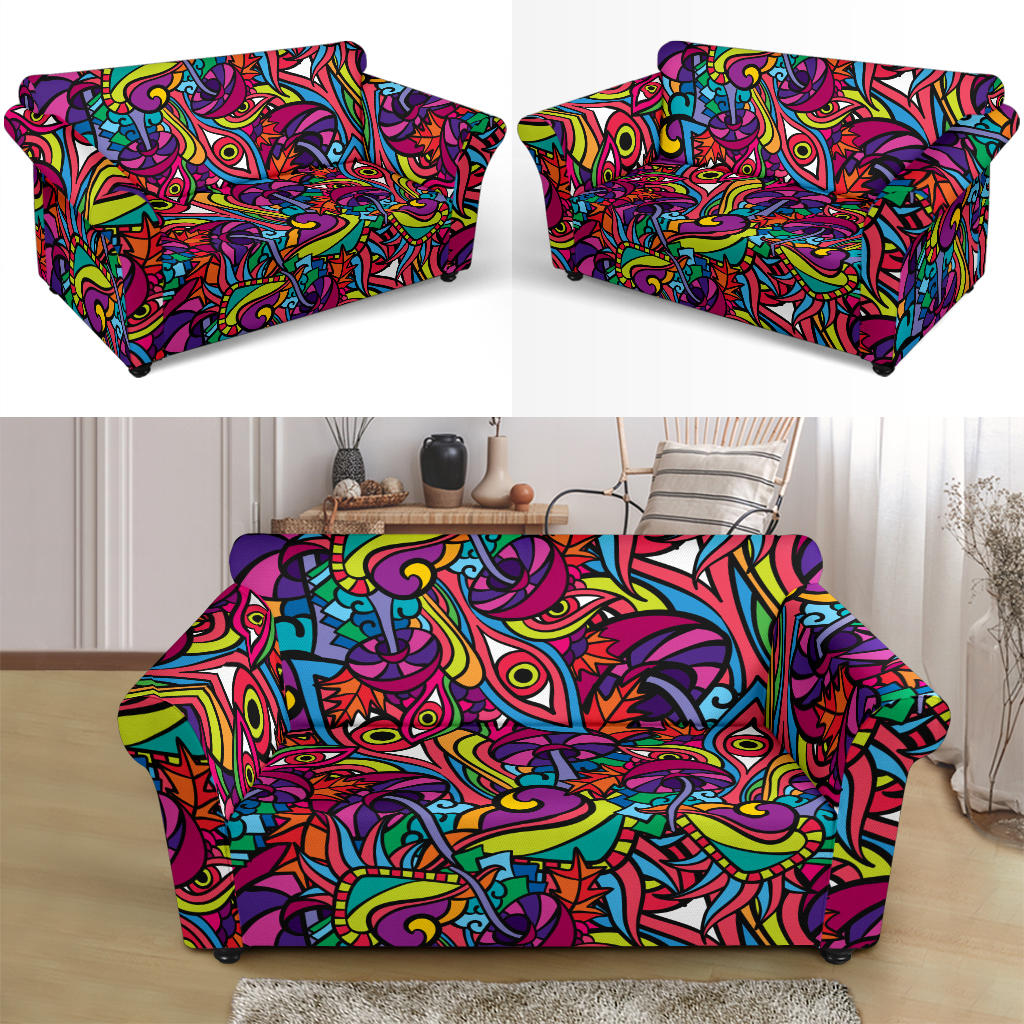 Trippy Print Design LKS302 Loveseat Couch Slipcover