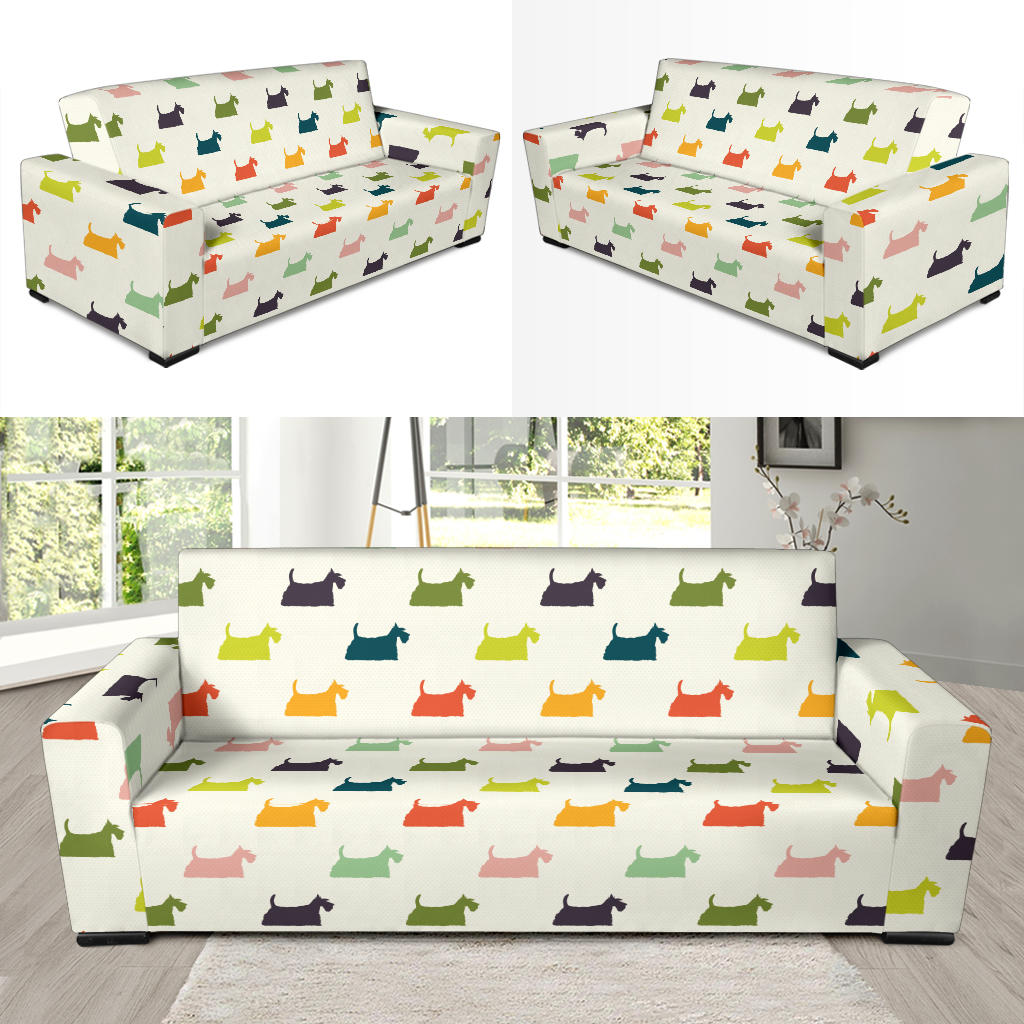 Scottish Terriers Print Design LKS305 Sofa Slipcover