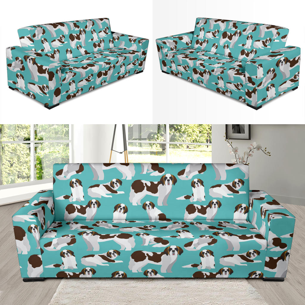 St Bernards Print Design LKS302 Sofa Slipcover