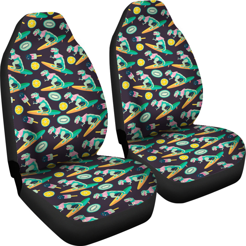 Surfboard T Rex Print Design LKS301 Car Seat Covers