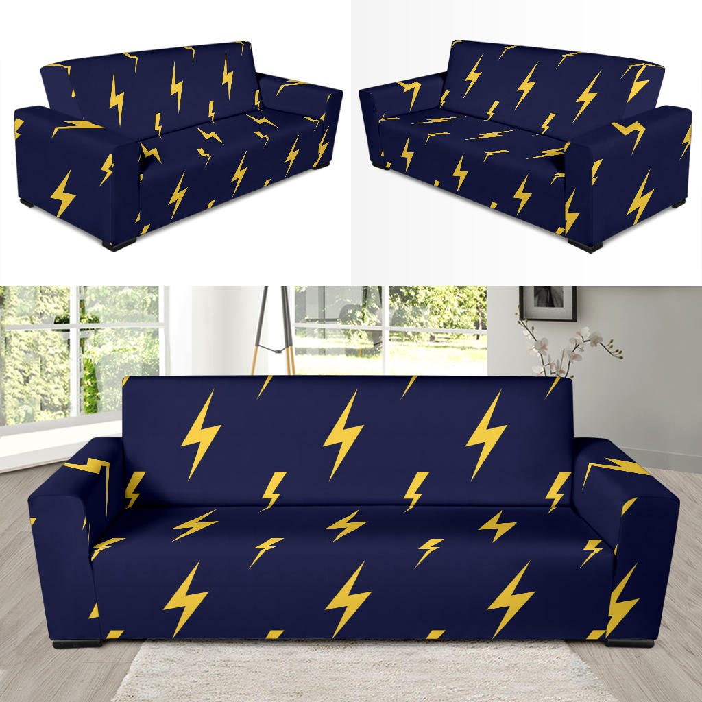 Lightning Thunder Pattern Print Design 03 Sofa Slipcover