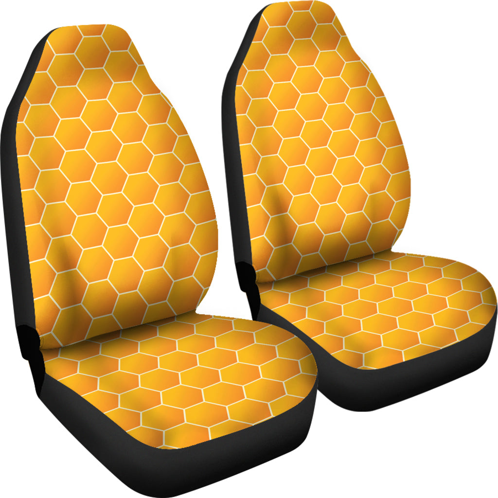 Honey Bee Honeycomb Print Design LKS3011 Car Seat Covers