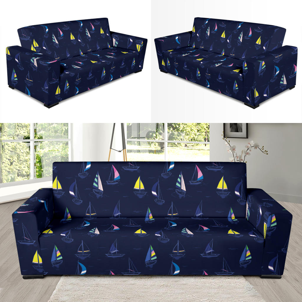 Sailboat Print Design LKS305 Sofa Slipcover