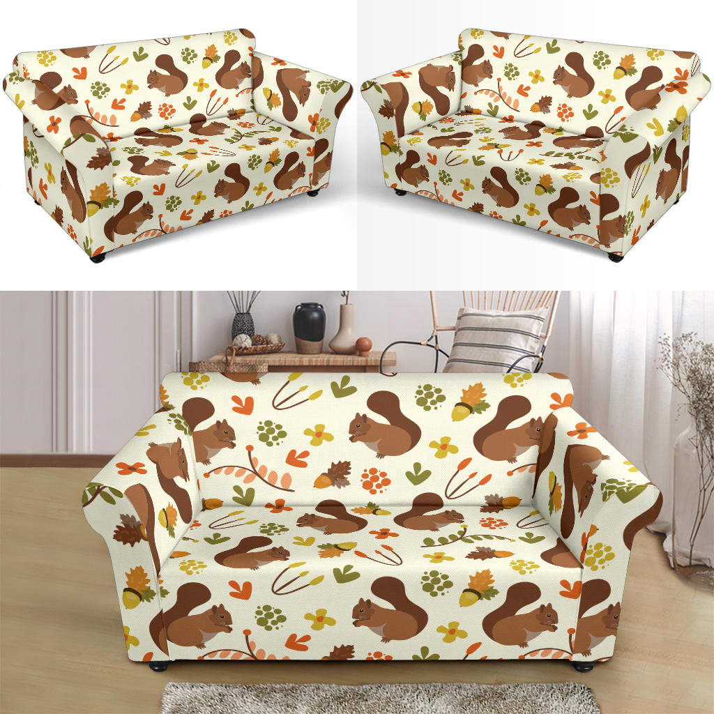 Squirrel Print Design LKS3010 Loveseat Couch Slipcover