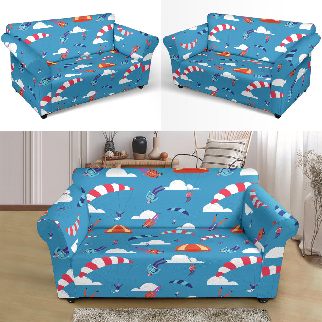 Skydiver Print Design LKS306 Loveseat Couch Slipcover