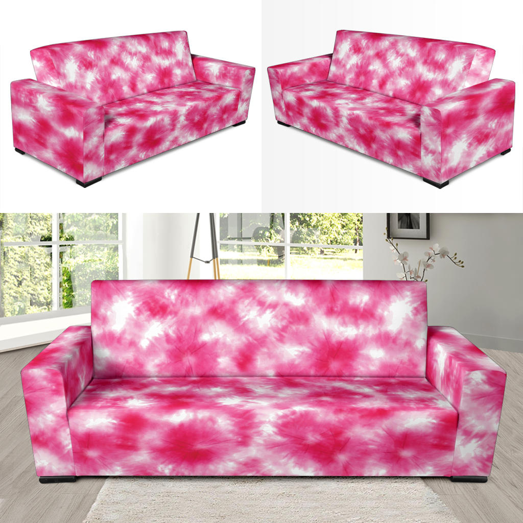 Tie Dye Pink Print Design LKS304 Sofa Slipcover