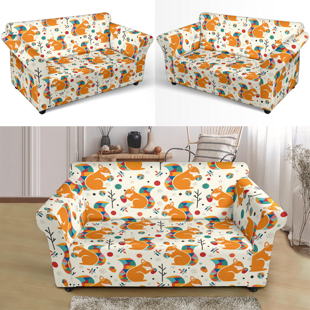 Squirrel Print Design LKS304 Loveseat Couch Slipcover