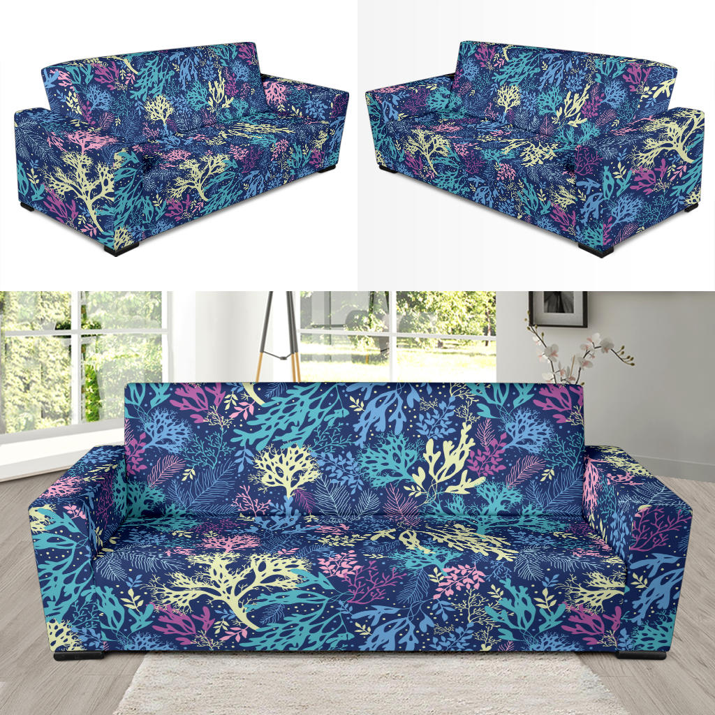 Seaweed Print Design LKS301 Sofa Slipcover